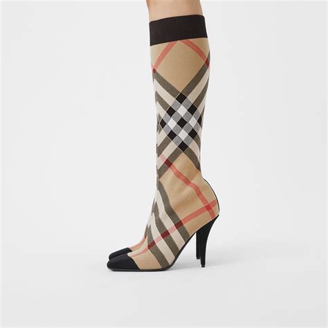 burberry stretch knit sock boots|burberry boots for women uk.